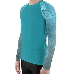 Factory Price Hot Sale Custom Eco-Friendly Breathable Quick Dry <b>Compression</b> Rash Guard <b>Shirt</b> for <b>Men</b> Polyester/Nylon Bestselling - Product Image 2