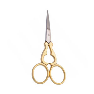 Nouvelles Ciseaux de Broderie Demi-Plaqué Or Fantaisie 3.5, Ciseaux de Précision Tranchants à Pointe Fine, Ciseaux de Couture Lisses en Acier Inoxydable - Product Image 1