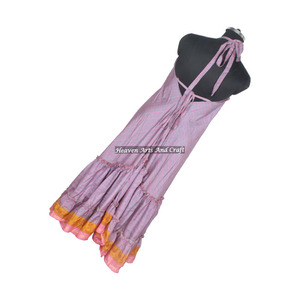 Vestido Boho de Verano para Mujer, Estilo Vintage, Sari de Seda, Vestido Hippie, Elegante Vestido de Noche sin Mangas para Mujer - Product Image 3