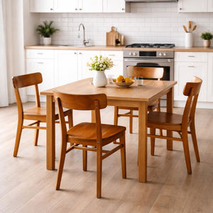 เก้าอี้รับประทานอาหารไม้สักธรรมชาติสไตล์สแกนดิเนเวียน รุ่นโรปัน คุณภาพสูง ทนทาน เป็นมิตรกับสิ่งแวดล้อม ดีไซน์ทันสมัย ผิวเรียบเนียน เหมาะสำหรับร้านกาแฟ รับประทานอาหารที่บ้าน และเฟอร์นิเจอร์ภายในบ้าน - Product Image 6