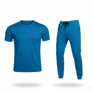 Conjunto Deportivo Personalizado para Hombre, de Secado Rápido, Tejido de Punto, Camiseta y Pantalones Jogger, Ropa Deportiva al Por Mayor, Conjunto de Poliéster y Algodón - Product Image 6