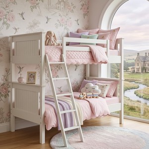 Modern Solid Wood New Zealand Pine Twin Stackable <b>Bunk</b> <b>Bed</b> with <b>Ladder</b> for Kids Bedroom Apartment - Product Image 4