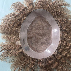 Prothèse capillaire homme en cheveux humains indiens Remy bouclés, base mono - TAZ HAIR BANGLADESH - Product Image 1