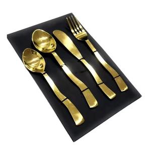 Juego de cubiertos de acero inoxidable de alta calidad en tonos cálidos, hermoso y elegante, que garantiza una excelente resistencia a la corrosión y a las manchas. - Product Image 5