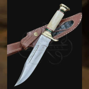 Couteau de chasse artisanal en acier D2 sur mesure avec étui en cuir, fournisseur OEM de couteaux de survie Bushcraft - Product Image 2