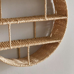 Wholesale seagrass <b>wall</b> <b>shelf</b> kid custom woven mouse animal <b>floating</b> <b>shelf</b> nursery room storage rack wicker <b>wall</b> decorations - Product Image 4