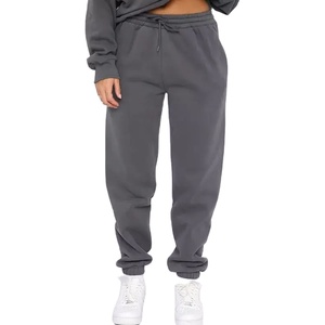 Wholesale Custom Embroidered logo Casual Soft <b>Straight</b> <b>Leg</b> Pants French Terry <b>Women's</b> Wide <b>Leg</b> Sweatpants for <b>Women</b> <b>Jogger</b> Pants - Product Image 1