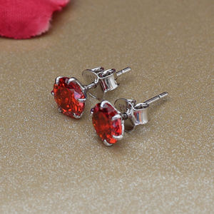 Nouvelle Arrivée 2026 Boucles d'Oreilles Clous en Rubis Rouge Faites à la Main par un Designer, en Argent Sterling 925, pour Femmes et Filles, Bijoux à Porter - Product Image 4