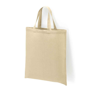 กระเป๋าผ้าแคนวาสธรรมชาติหูหิ้วสั้น กระเป๋าหิ้วรักษ์โลก - Product Image 3