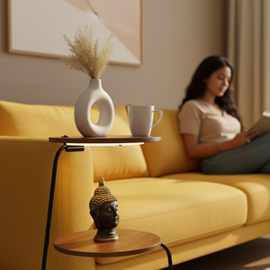 Mesita de Noche Moderna de Madera Maciza de Acacia con Luz LED |   Mesita de Noche Minimalista Premium con 3 Cajones para Dormitorio y Uso Hospitalario - Product Image 3