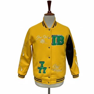 Fabricante de Chaquetas Personalizadas de Alta Calidad con Letras de Moda, Chaqueta Varsity de Béisbol para Hombre con Logotipo Impreso Personalizado - Product Image 5