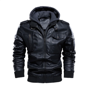 Wholesale custom mens women's pu leather <b>jacket</b> genuine leather bomber <b>jacket</b> manufacturers high quality biker pu leather <b>jacket</b> - Product Image 4