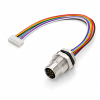 Câble d'alimentation OEM de type DIN M12 mâle/femelle avec connecteurs de fils 2, 3, 4, 5, 6, 7, 8 broches