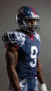 Maillot de football américain d'entraînement imprimé pour homme, col en V, haut de sport - Product Image 6