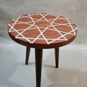 Mesa de Comedor Rectangular de Resina y Madera de Acacia Hecha a Mano de Lujo, para Hogar, Oficina, Sala de Estar, Resistente al Agua, Regalo de Jubilación, Diwali - Product Image 1