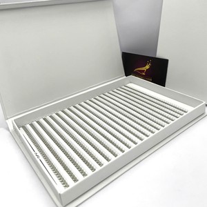 Extensions de cils synthétiques faites à la main, courbure CC/DD/M/L, 7-20mm, longues, noires mates, volume XL/XXL/MINI, en plateau, Easy Fan - Product Image 6