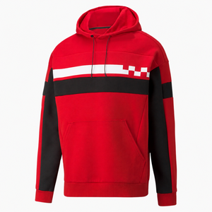 เสื้อฮู้ดสีแดงดำแบบคัสตอม  ทรงพูลโอเวอร์  ยูนิเซ็กส์  สไตล์ลำลองสตรีทแวร์  ผ้าฝ้าย 100%  ผ้าฟลีซเนื้อนุ่มสำหรับฤดูหนาว - Product Image 1