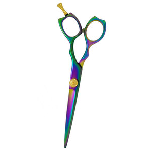 Ciseaux de barbier personnalisés en acier inoxydable multicolores avec vis de réglage dorée, ciseaux de coiffure professionnels de qualité supérieure - Product Image 2