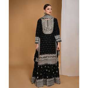 Ensemble de costumes de soirée pour femmes de designer avec fil et séquence de travail Vêtement de soirée élégant - Product Image 6