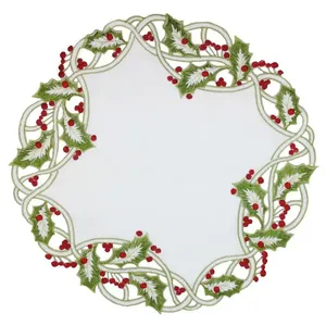 Set de table en lin tissé à la main avec broderie, style européen, écologique, personnalisable, décoration de table à manger - Product Image 6