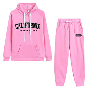 Conjunto de 2 Piezas para Mujer, Primavera-Otoño, Casual, Cuello Redondo, Manga Larga, Sudadera con Capucha, Pantalones Deportivos de Cintura Alta, Ropa Deportiva para Mujer - Product Image 5
