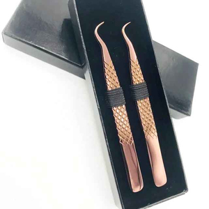 Pince à cils professionnelle en acier inoxydable à pointe fine pour extensions de cils – Outil d'extension de cils 776 - Product Image 3