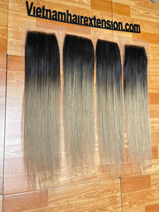 Extensions de cheveux Ombré avec closure frontale en dentelle, 100% cheveux vierges Remy d'origine vietnamienne - Product Image 3