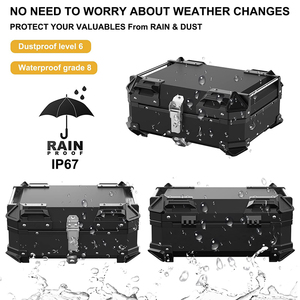Baúl de Motocicleta Impermeable de Aleación de Aluminio de 25L, Caja de Almacenamiento <span class=keywords><strong>para</strong></span> Motocicleta, Baúl Trasero Superior <span class=keywords><strong>para</strong></span> Motocicleta - Product Image 5