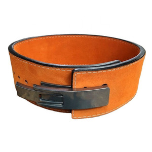 Ceinture de musculation en cuir robuste avec boucle à levier, équipement professionnel de musculation pour la force athlétique et l'entraînement en salle de sport - Product Image 2