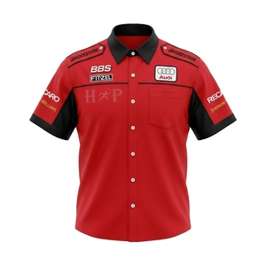 Nouvelle conception Chemises de pit crew entièrement boutonnées personnalisées avec logo sur mesure pour moto et course automobile 2026 - Product Image 2