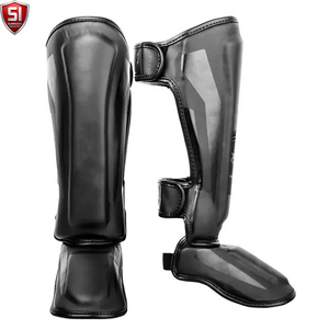 Protège-tibias en PU avec fermeture auto-agrippante pour la protection sportive des adultes, design léger - Product Image 2