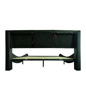 Queen Size in ecopelle piattaforma telaio del letto illuminazione a LED Bluetooth controllo musica schienale vibrazione massaggio legno stecca supporto - Product Image 6