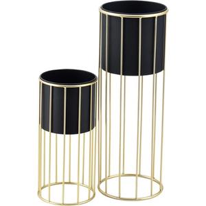 Macetero Moderno de Aluminio Fundido con Soporte Cuadrado con Recubrimiento en Polvo, Elegante Macetero para Interiores y Exteriores, para Sala de Estar y Balcón - Product Image 1