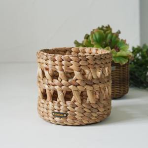 ตะกร้าจัดระเบียบโต๊ะทำงานทำมือจากผักตบชวา ตะกร้าเก็บของทำมือ ขายส่ง เป็นมิตรกับสิ่งแวดล้อม ผลิตในเวียดนาม - Product Image 1