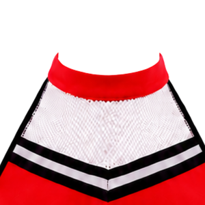 <b>Red</b> White Black Sleeveless Cheerleading <b>Crop</b> <b>Top</b> Athletic Performance Cheer Uniform <b>Top</b> for Women Girls Team Training Sportswear - Product Image 4