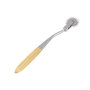 Aguja de Wartenberg Neuro Strong de acero inoxidable alemán, profesional, reutilizable, para veterinaria, con punta plateada, tipo rueda de viento, media dorada. - Product Image 4