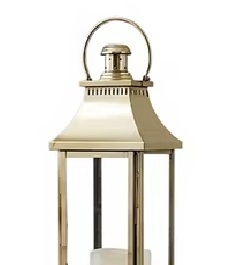 Vente en gros de lanternes à bougies écologiques portables en métal et en verre avec finition dorée, lanternes à bougies pour l'extérieur et la maison, fabriquées à la main - Product Image 6