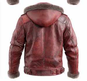 เสื้อแจ็คเก็ตหนังขนสัตว์คุณภาพสูงสำหรับผู้ชาย - Product Image 2