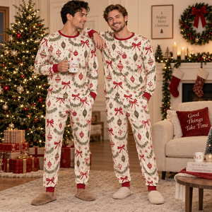 Private Label Christmas <b>Pajama</b> Set Printed Matching Sleepwear Set Christmas <b>Men</b> Sleepwear Set Wholesale Supplier <b>Men</b> Apparel - Product Image 6