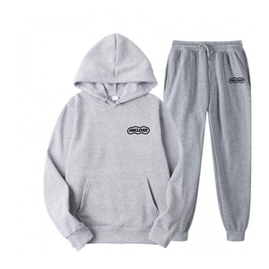 AMCLEVER Unisex Gray Hooded <b>Waterproof</b> <b>Tracksuit</b> Full Length Regular Fit Solid Color Casual Sweatshirt Front Side Pockets Summer - Product Image 2