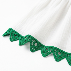 15mm <b>Emerald</b> Green Geometric Guipure GPO Lace Trim Customizable Factory Direct 20 Meter Packing for Curtains Cushions Table Mats - Product Image 1