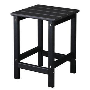 Tavolino quadrato nero in HDPE a strato singolo 36x36x47cm per soggiorno - Product Image 1
