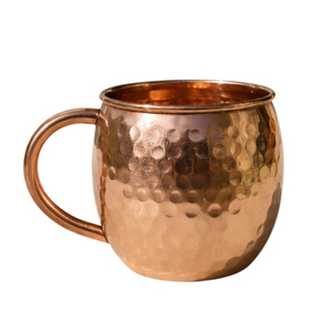 Mug Moscow Mule en cuivre pur fait main, finition martelée, tasse en cuivre massif pour la restauration et l'hôtellerie, vente en gros - Product Image 4