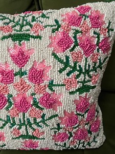 Housses de coussin brodées de perles en gros, taies d'oreiller décoratives faites à la main pour ensembles de canapés, chambres, hôtels et design d'intérieur - Product Image 2