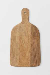 Planche à découper pour charcuterie, ronde, en bois, avec poignée, finition naturelle, planche à découper de cuisine - Product Image 6