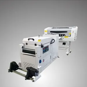 JX AUTO CNC transfer langsung ke Film DTF printer dengan dua cetak JX600 untuk pencetakan label pakaian