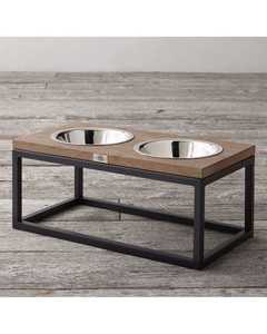 Heavy Duty Wooden Dog Bowl <b>Stand</b> Built With Strong Wooden Frame For Active Pets And Everyday Feeding - Product Image 1