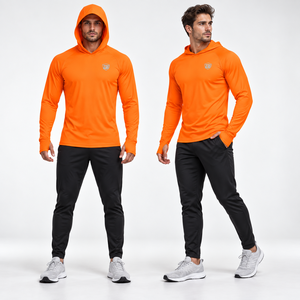 Hoodie de performance personnalisé pour homme, léger, à séchage rapide, à manches longues, pour la pêche et la course à pied, fabricant OEM - Product Image 4