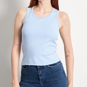 Camiseta de Tirantes Deportiva para Mujer, Estilo Nuevo, 100% Algodón, Ajuste Personalizado, Transpirable, Verano, Regular, de Alta Calidad y Superventas - Product Image 4