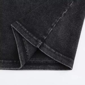 Camiseta de algodón 100% con lavado ácido para hombre, disponible en todos los colores, corte holgado, cuello redondo personalizado, talla grande, duradera. - Product Image 3